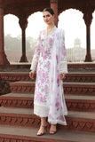 ZAB136 Bareeze -Embroided 3pc Lawn dress with embroidered chiffon dupatta