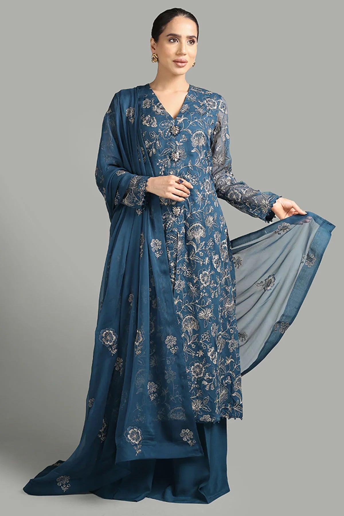 Bareeze - Embroidered Dhanak Three Piece Winter Collection - zab1264