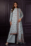 Asim Jofa - Winter 3PC Dhanak Embroidered Suit - zab1165