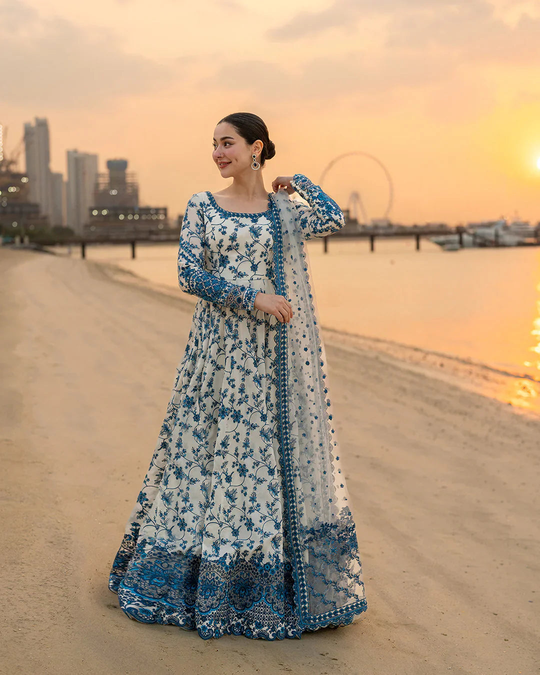 FAIZA SAQLAIN -Summer 3PC Lawn Digital Printed Suit - VL1387