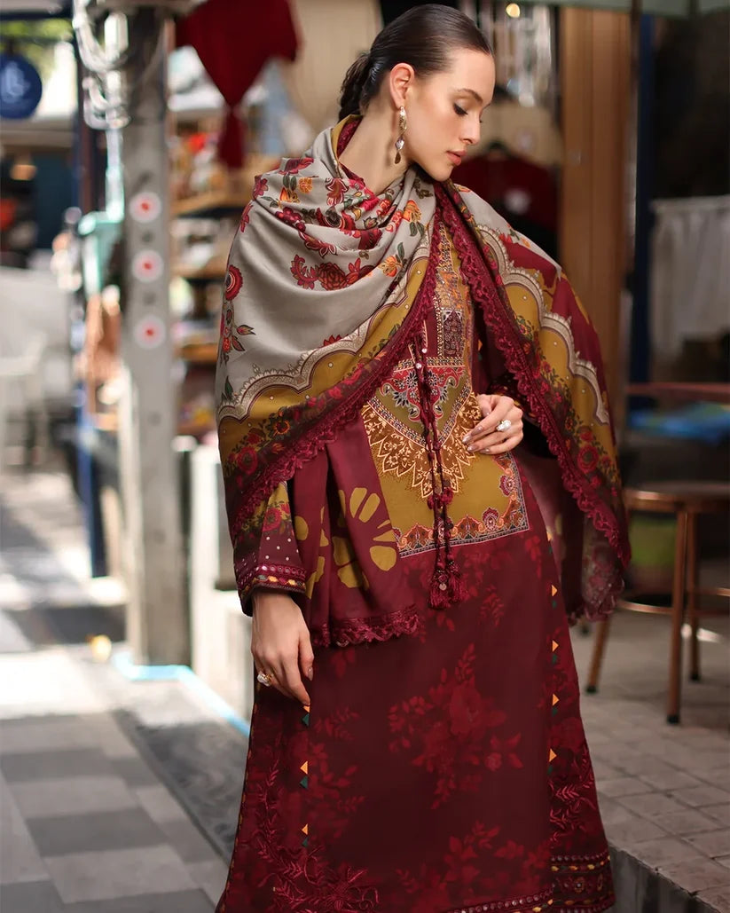 Charizma - Winter 3PC Karandi Digital Print Dress - zab1524
