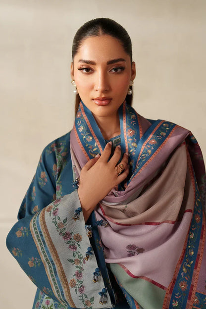 Sapphire - Winter 3PC Karandi Digital Print Dress - zab1527