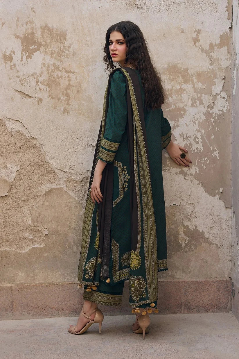 Charizma - Winter 3PC Karandi Digital Print Dress - zab1523