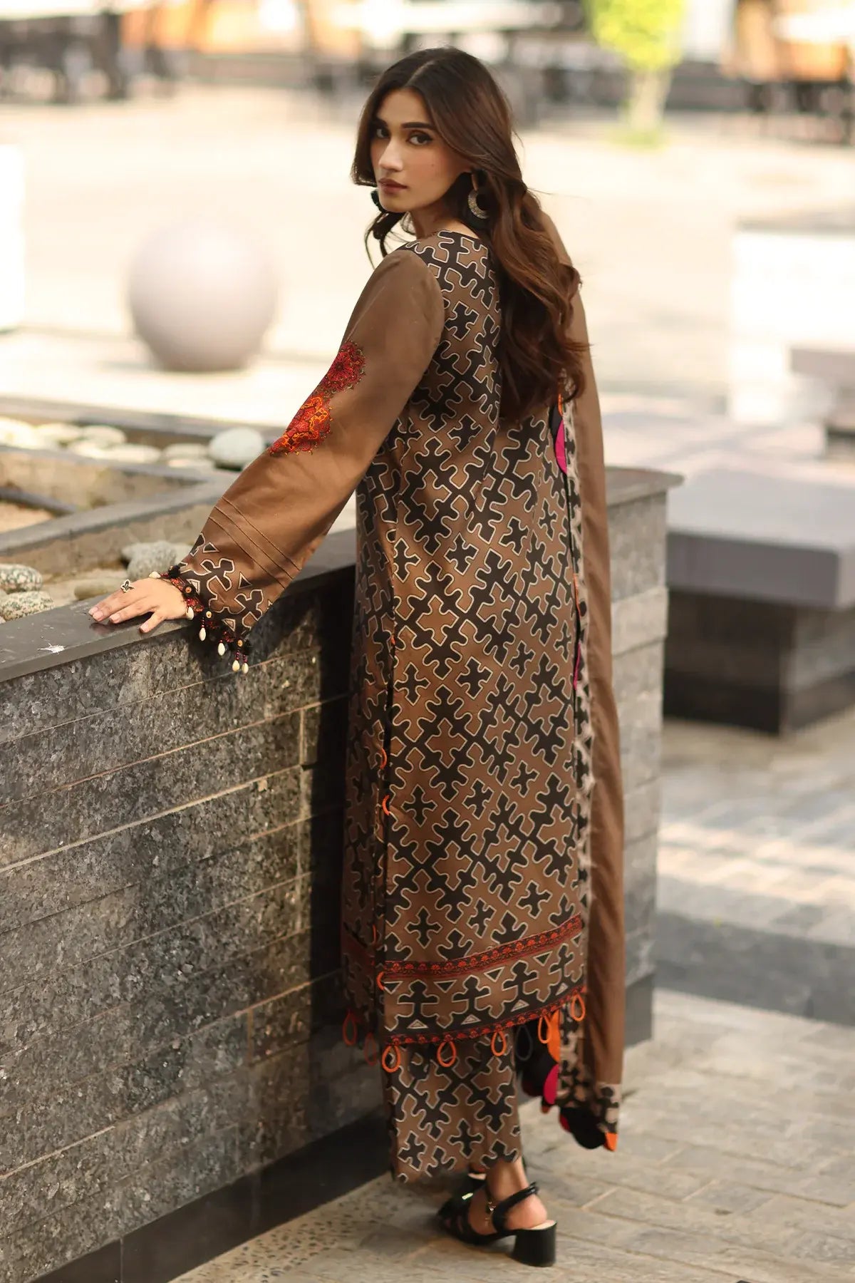 Asim Jofa - Winter 3PC Karandi Digital Print Dress - zab1221