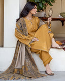 izel - Winter 3PC Dhanak Embroidered Suit - zab1225
