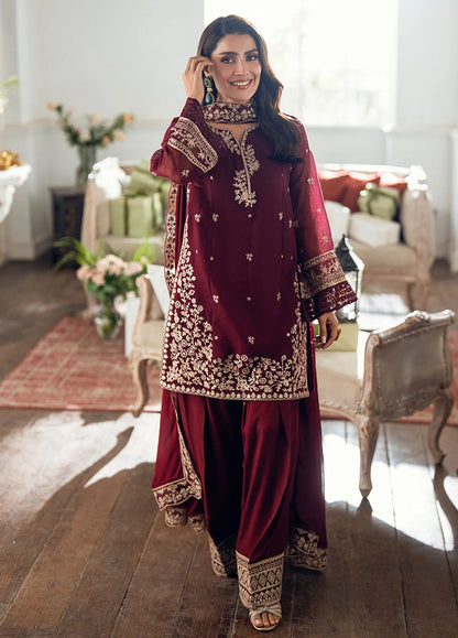 Zab - 3PC EMBROIDERED LAWN SUIT - zab1354