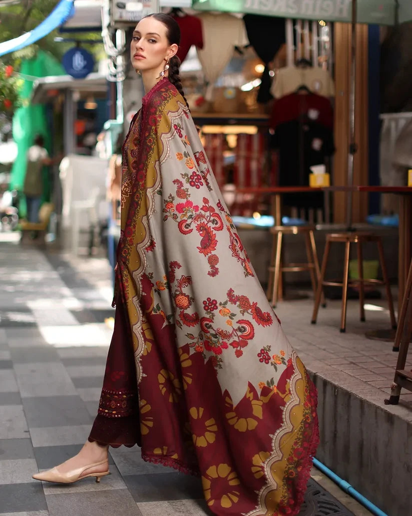 Charizma - Winter 3PC Karandi Digital Print Dress - zab1524
