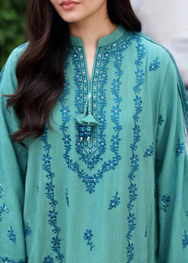 Zab - 3PC Lawn Embroidered Suit - zab1344