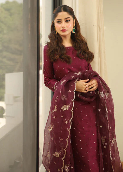 Eilf Silk collection 3PCS UNSTITCHED SUIT FABRIC Digtal printed - zab1482
