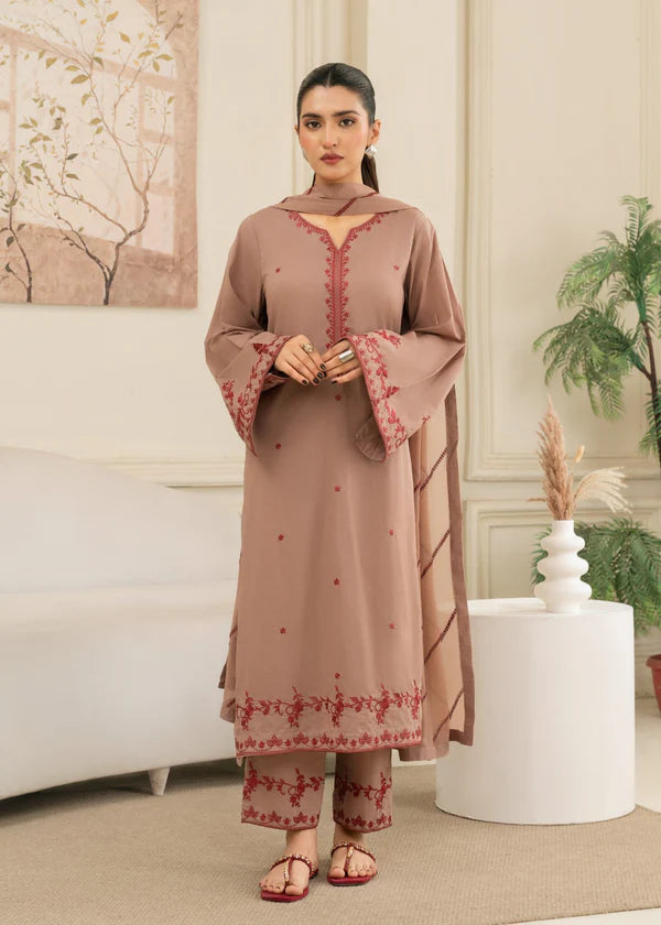 ZAB - Lawn 3PC Embroidered Suit - zab1330