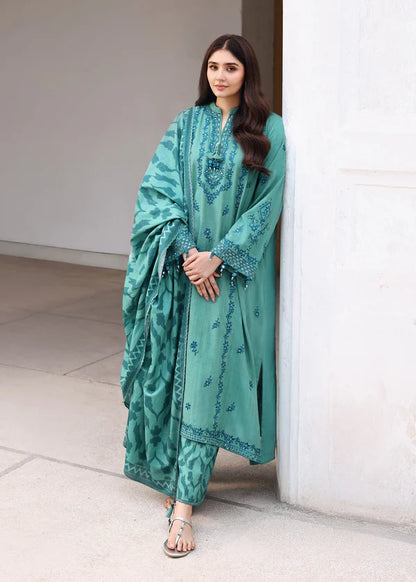 Zab - 3PC Lawn Embroidered Suit - zab1344