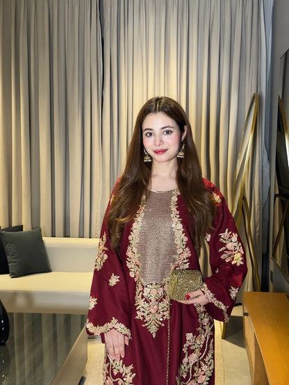 Ethnic - 2-Pc Embroidered Silk Suit - Sw1507