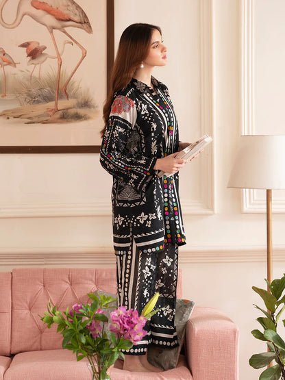 Zab - Summer 2PC Lawn Digital Print Dress - zab1347