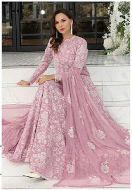 Bareeze - Unstitched 3 piece Dhanak sequence embroidered suit - zab1266