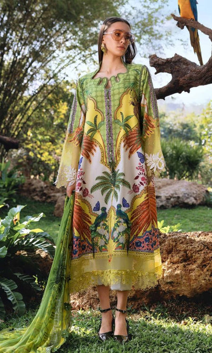 Zab - Summer 3PC Lawn Digital Printed Dress - zab1365