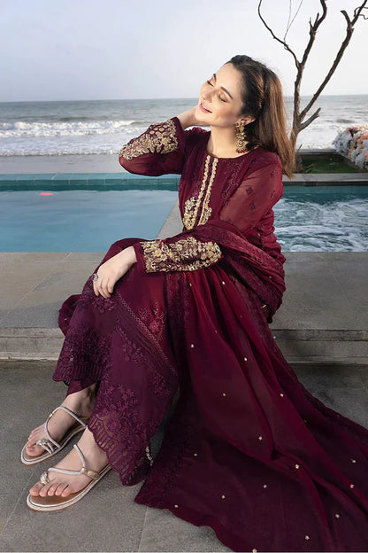 AZURE - Summer 3PC Lawn Embroidered Suit- zab1325