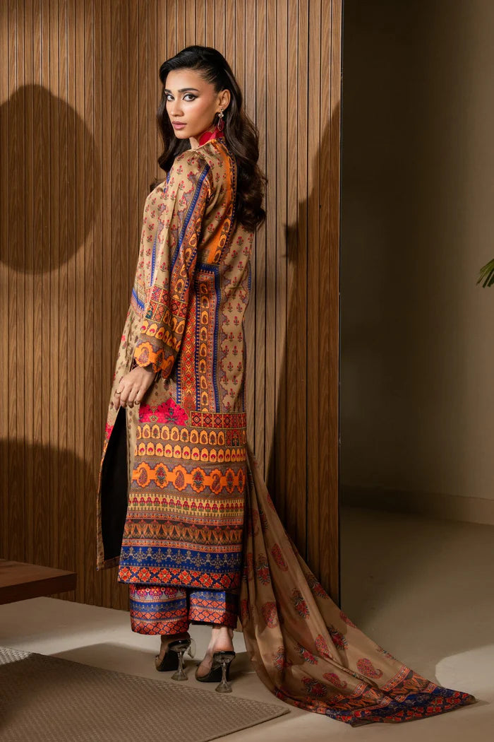 Maryum N Maria - Winter 3PC Karandi Digital Print Dress - zab1215
