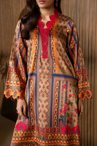 Maryum N Maria - Winter 3PC Karandi Digital Print Dress - zab1215