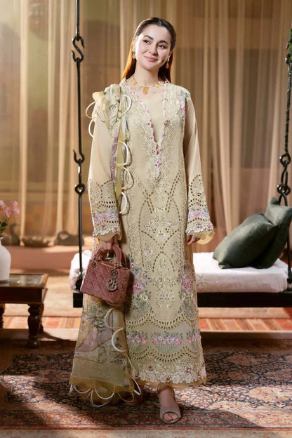 ZAB - Summer 3PC Lawn Chikenkari Embroidered Shirt - zab1339