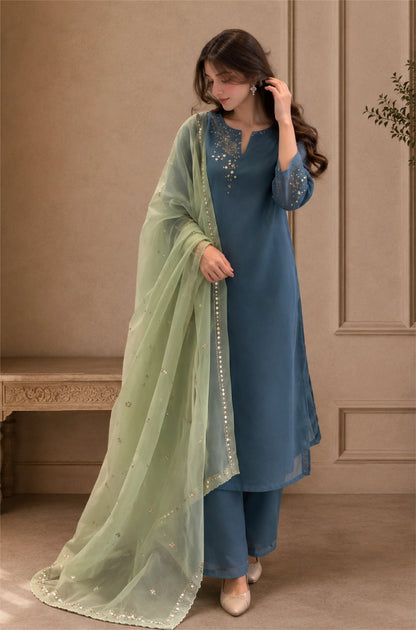 ZAB - Summer-3PC Lawn Embroidered Suit - zab1500