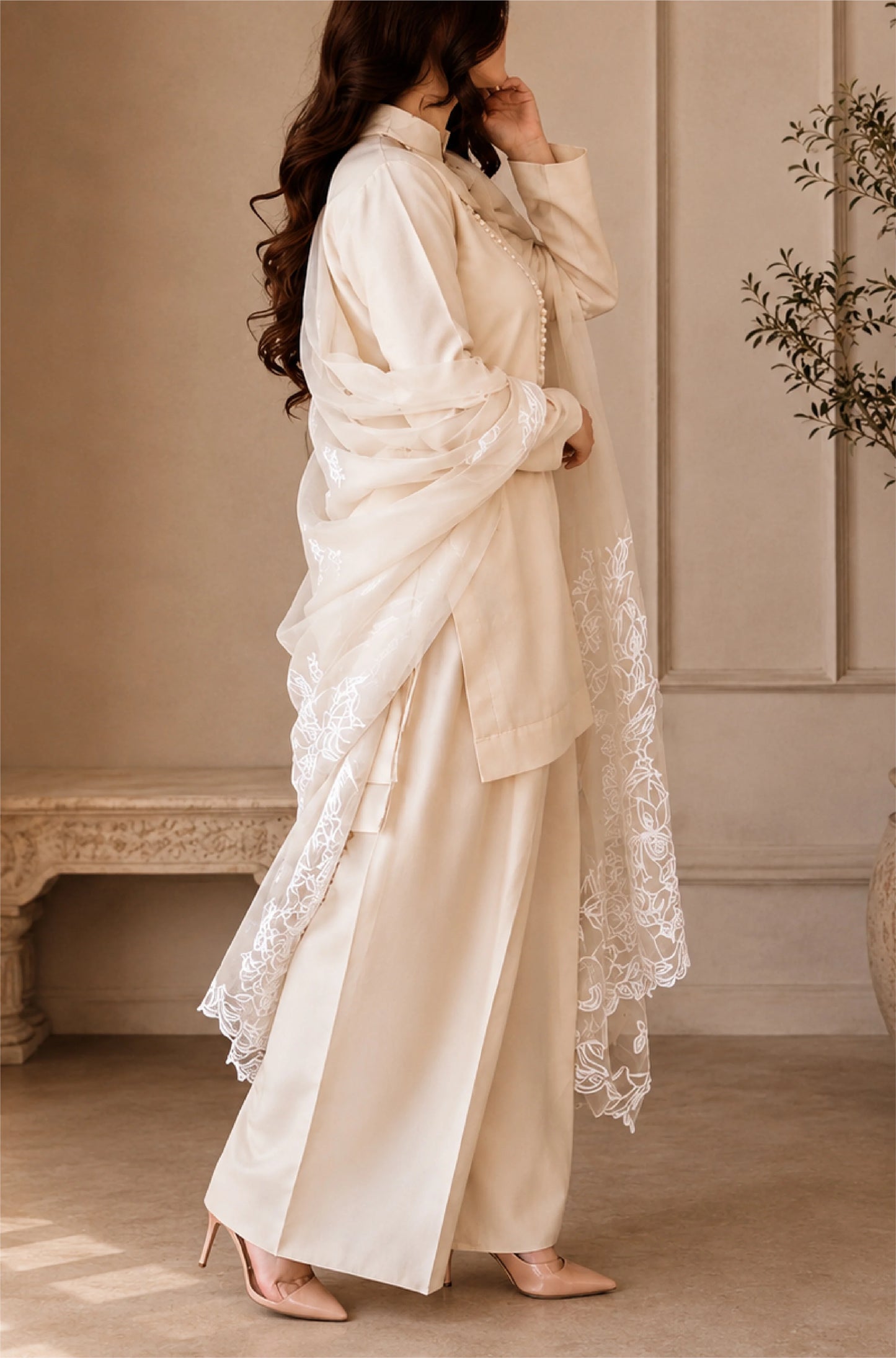 ZAB - Embroidered 3 Piece Unstitched Lawn Suit- zab1498