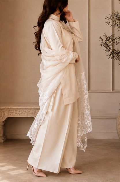 ZAB - Embroidered 3 Piece Unstitched Lawn Suit- zab1498