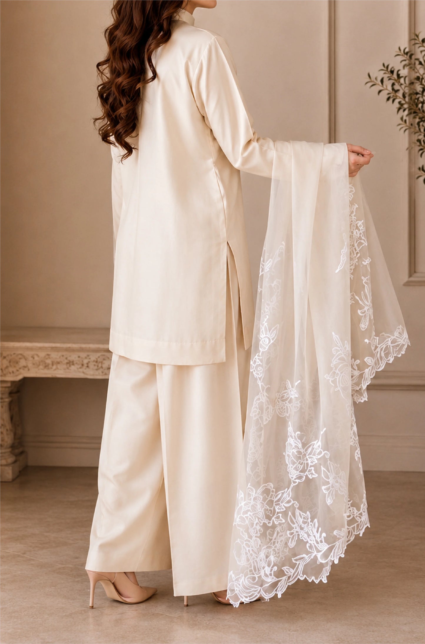 ZAB - Embroidered 3 Piece Unstitched Lawn Suit- zab1498