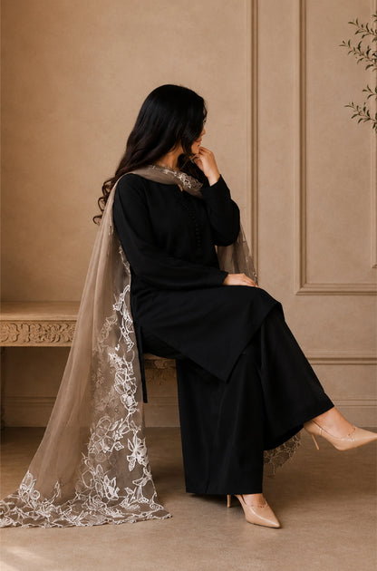 ZAB - Embroidered 3 Piece Unstitched Lawn Suit - zab1497