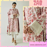 zab660 3-PC Khaddar Embroidered With Wool Printed Shawl