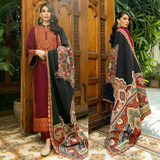 URGE - 3PC Lawn EMBROIDERED SHIRT WITH MONARK PRINTED DUPATTA ZAB891