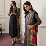 zab843 BAROQUE WINTER COLLECTION DHANAK 3PC With Wool Shawl