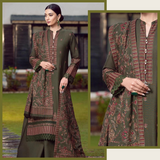 Zab2092 Bareeze Unstitched 3pcs Embroidered Karandi Suit with Heavy Embroidered Karandi Shawl