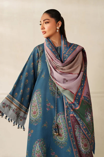 Sapphire - Winter 3PC Karandi Digital Print Dress - zab1527