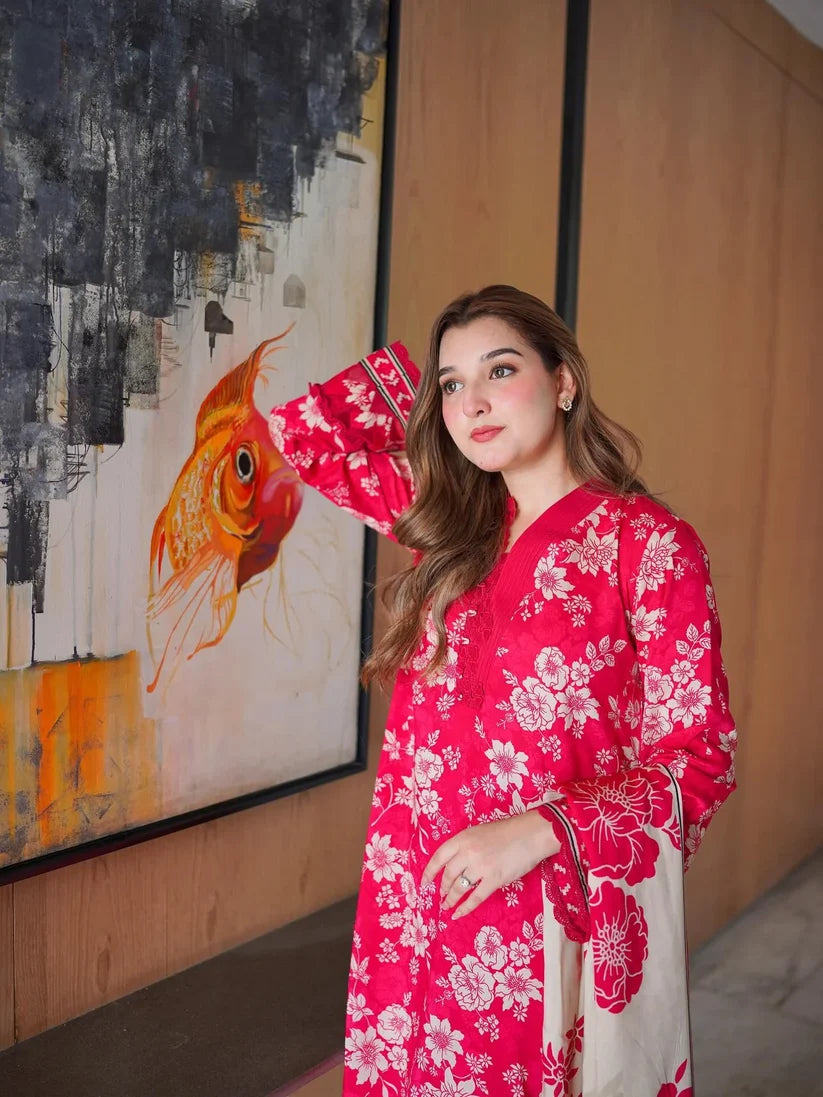 Sapphire - Winter 3PC Karandi Digital Print Dress - zab1526