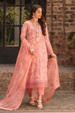 ZAB75 Bareeze -Embroided 3pc Lawn dress with embroidered chiffon dupatta