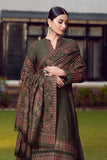 Zab2092 Bareeze Unstitched 3pcs Embroidered Karandi Suit with Heavy Embroidered Karandi Shawl