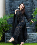 ZAB401 NISA - 3PC Lawn Embroidered Shirt With Chiffon Embroidered Dupatta