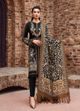 Zab317 3PC Dhanak suit with Printed Wool Shawll