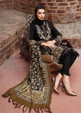 Zab317 3PC Dhanak suit with Printed Wool Shawll