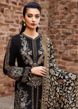 Zab317 3PC Dhanak suit with Printed Wool Shawll